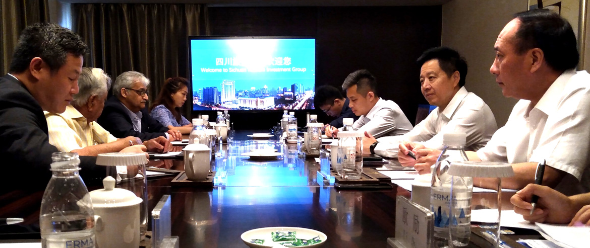 集团党委副书记、副董事长、总经理杨川会见印度靛蓝集团执行董事卡皮尔·巴蒂亚先生一行